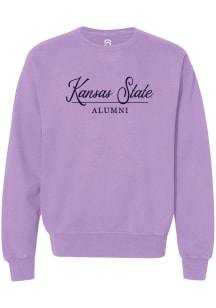 Womens K-State Wildcats Lavender Summit Sportswear Alumni Crew Sweatshirt