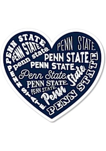 Penn State Nittany Lions 3.5" Heart Rugged Stickers - Navy Blue