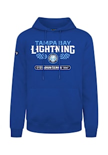 Levelwear Tampa Bay Lightning Mens Blue Podium Stacked 2026 Stadium Series Long Sleeve Hoodie