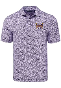 Cutter and Buck LSU Tigers Mens Lavender 2025 College World Series Champions Short Sleeve Polo