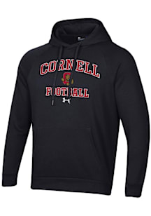 Under Armour Cornell Big Red Mens Black Football Rival Long Sleeve Hoodie