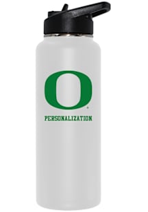 Oregon Ducks Personalized 34oz Quencher Stainless Steel Bottle - White