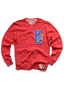 Wilt Chamberlain  Roots of Fight Kansas Jayhawks Mens Red Big Dipper Long Sleeve Fashion Sweatshir..