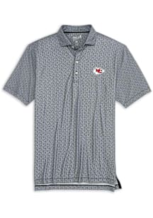 Johnnie O Kansas City Chiefs Mens Black Hinson Short Sleeve Fashion Polo