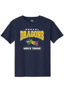 Youth Drexel Dragons Navy Blue Summit Sportswear Tennis Short Sleeve T-Shirt
