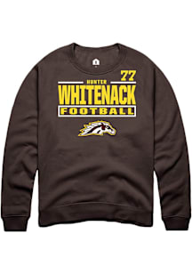 Hunter Whitenack Western Michigan Broncos Mens Brown Football NIL Stacked Box Player Crew