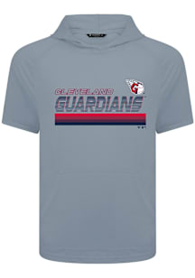 Levelwear Cleveland Guardians Grey Phase Breaker Short Sleeve Hoods