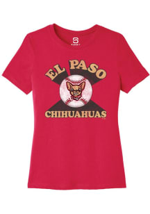 Summit Sportswear El Paso Chihuahuas Womens Red Soft Arch Short Sleeve T-Shirt