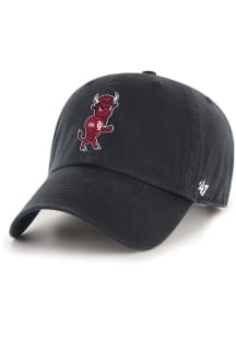 47 Black Indiana Hoosiers Vintage Bison Logo Clean Up Adjustable Hat