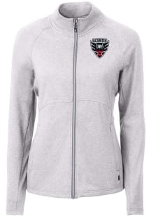 Cutter and Buck DC United Womens Grey Adapt Eco Knit Light Weight Jacket