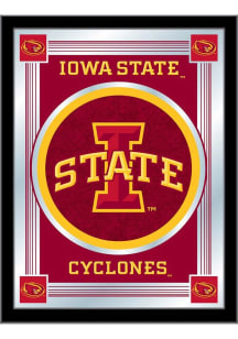 Iowa State Cyclones Logo Hanging Back Bar Mirror
