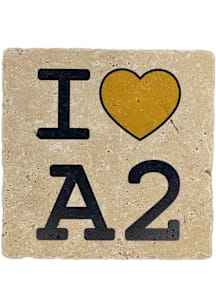 Ann Arbor I Love A2 Coaster - Navy Blue
