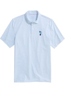 Vineyard Vines North Carolina Tar Heels Mens Light Blue Palmero Short Sleeve Fashion Polo