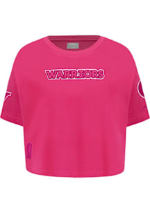 Pro Standard Golden State Warriors Toddler Girls Pink Classic Triple Pink Short Sleeve T-Shirt