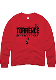 Kylie Torrence Cincinnati Bearcats Mens Red NIL Stacked Box Player Crew
