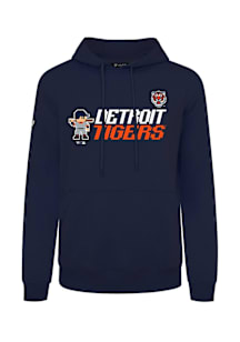 Levelwear Detroit Tigers Mens Navy Blue Podium 8-Bit Baseball Long Sleeve Hoodie