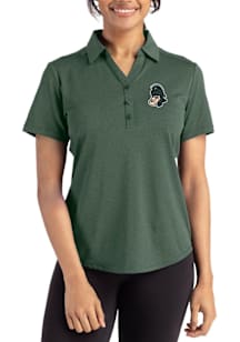 Cutter and Buck Michigan State Spartans Womens Green Vault Forge Eco Polo Short Sleeve Polo Shirt