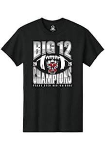 Summit Sportswear Texas Tech Red Raiders Black 2025 Big 12 Football Champions NUMBER ONE FOOTBALL..