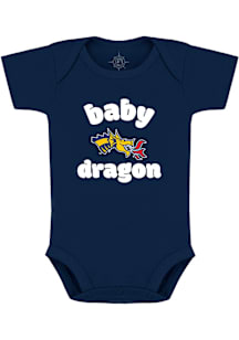 Drexel Dragons Baby Navy Blue Baby Dragon Short Sleeve One Piece