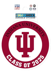 Red Indiana Hoosiers Class of 2025 Durable Stickers