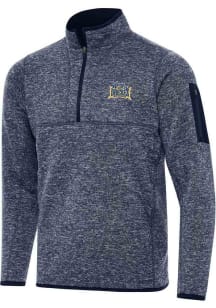 Mens Drexel Dragons Navy Blue Antigua Fortune Qtr Zip Pullover