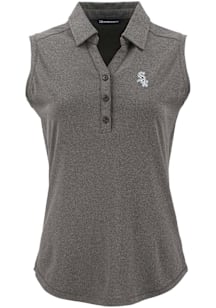 Cutter and Buck Chicago White Sox Womens Black Mono Forge Eco Polo Shirt