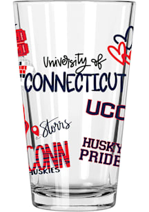 UConn Huskies 16oz Pint Glass - Navy Blue