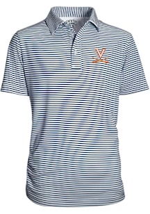 Virginia Cavaliers Youth Navy Blue Carson Short Sleeve Polo Shirt