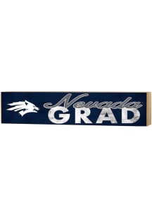 KH Sports Fan Nevada Wolf Pack 3x13 Block Sign Grad Sign - Navy Blue