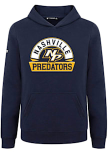 Levelwear Nashville Predators Youth Navy Blue Podium Jr Banner Arch Long Sleeve Hoodie