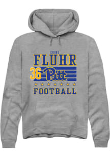 Emory Fluhr Rally Mens Grey Pitt Panthers NIL Striped Player Hood