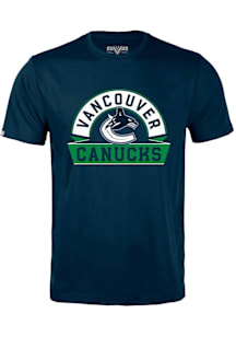 Levelwear Vancouver Canucks Navy Blue Richmond Banner Arch Short Sleeve T Shirt