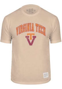 VA TECH M OATMEAL Vintage Arch Mascot SS FASH