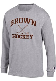 Champion Brown Bears Grey Hockey Jersey Long Sleeve T Shirt
