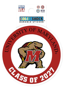 Red Maryland Terrapins Class of 2027 Durable Stickers