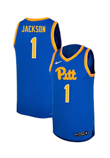 Dishon Jackson Mens Blue Pitt Panthers Basketball NIL Name And Number Basketball Jersey