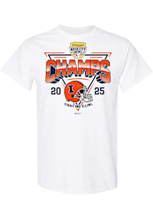 Illinois Fighting Illini White 2025 Music City Bowl Champions Short Sleeve T Shirt