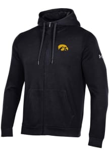 Mens Iowa Hawkeyes Black Under Armour All Day Long Sleeve Full Zip Jacket