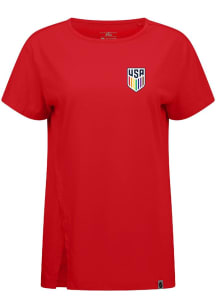 Levelwear USMNT Womens Red Influx Core Pride 25 Short Sleeve T-Shirt