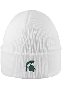 LogoFit Michigan State Spartans White Northpole Cuffed Mens Knit Hat
