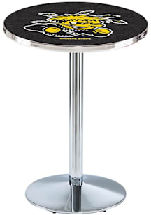 Wichita State Shockers Chrome Round Base Pub Table