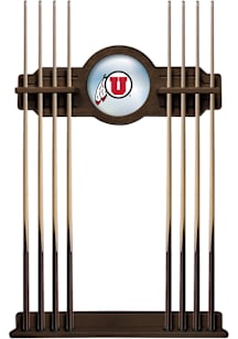 Utah Utes Solid Wood Cue Rack Pool Table