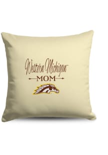 White Broncos Mom 18x18 Throw Pillow