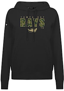 Levelwear Tampa Bay Rays Womens Black Adorn Protect Hooded Sweatshirt