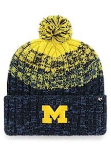 47 Michigan Wolverines Navy Blue Cascade Cuff Mens Knit Hat