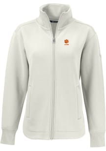 Cutter and Buck Clemson Tigers Womens White Alumni Roam Light Weight Jacket