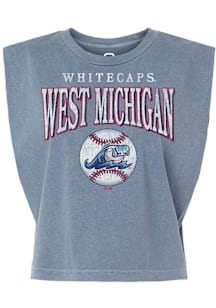 Summit Sportswear West Michigan Whitecaps Womens Navy Blue Homerun Tank Top