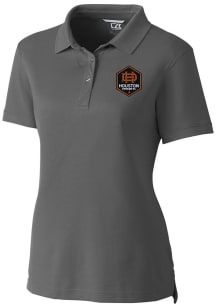 Cutter and Buck Houston Dynamo Womens Graphite Advantage Short Sleeve Polo Shirt