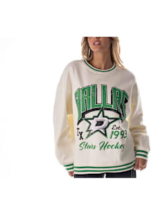 Dallas Stars Womens White Baggy Crew Sweatshirt