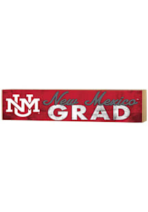 KH Sports Fan New Mexico Lobos Grad graduation graphic Sign - Red